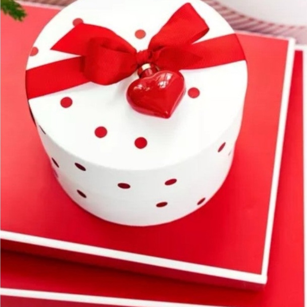 Sugar Paper x Target Valentine Red Heart Stripe Dot Glass Ornaments